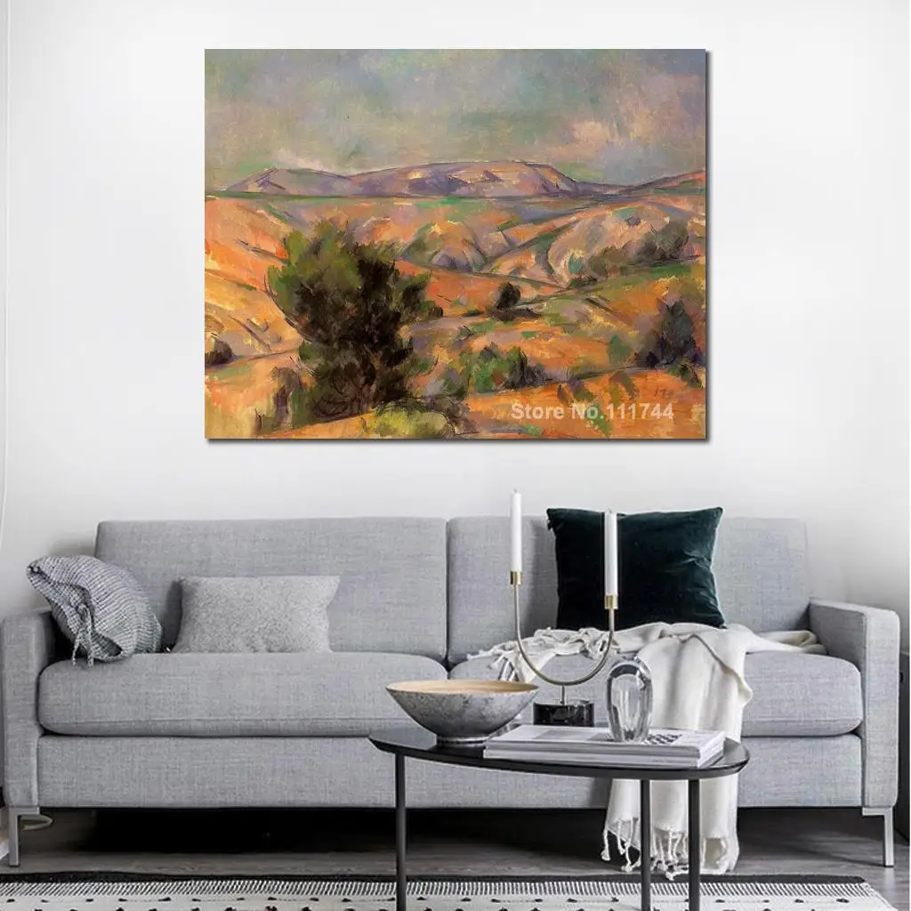 

Impressionist Wall Art Paintings Mount Sainte Victoire Seen from Gardanne Paul Cezanne Artwork Hand Painted High Quality