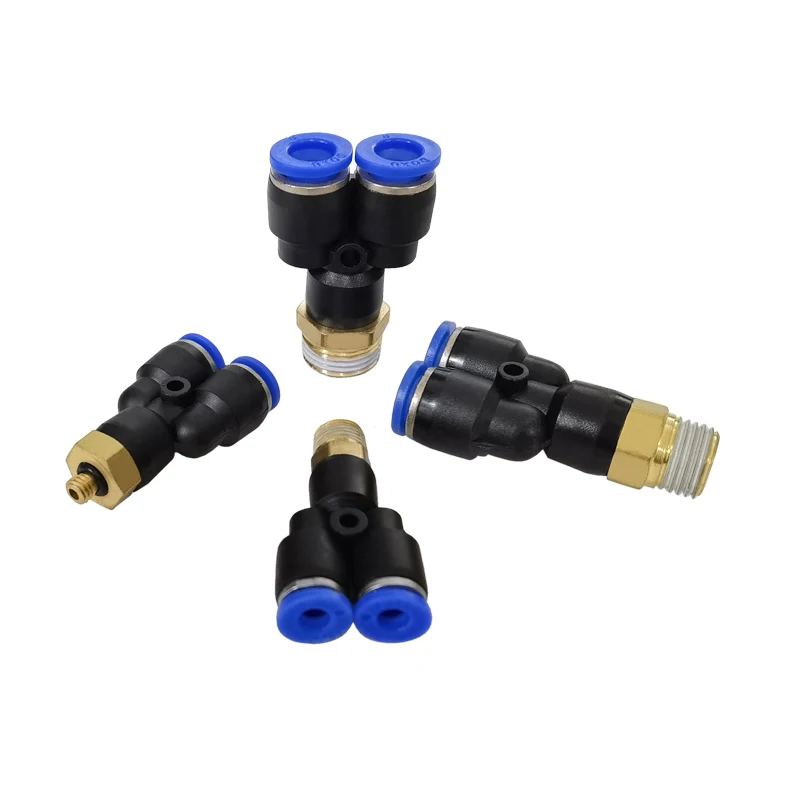High Quailty 10PCS/LOT PX4-01 PX6-01 PX8-02 PX10-02 PX12-02 Male Thread One Touch Push in Y Joint Pneumatic Quick Fittings