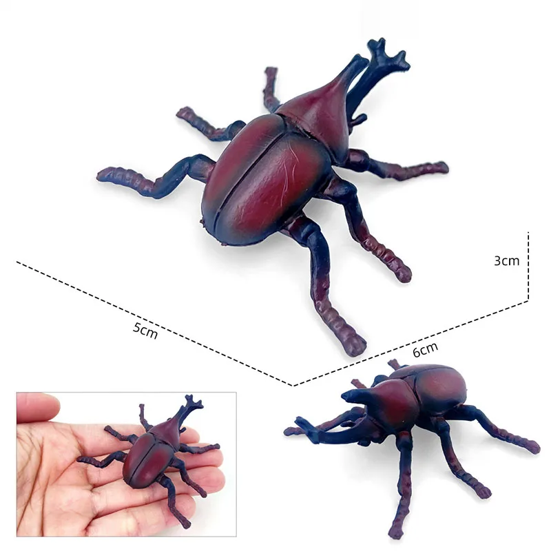 Fun Simulation Animals Models Mini Insect Beetle Plastic Model Collection Toy For Children Doll Children Science Cognition Gift