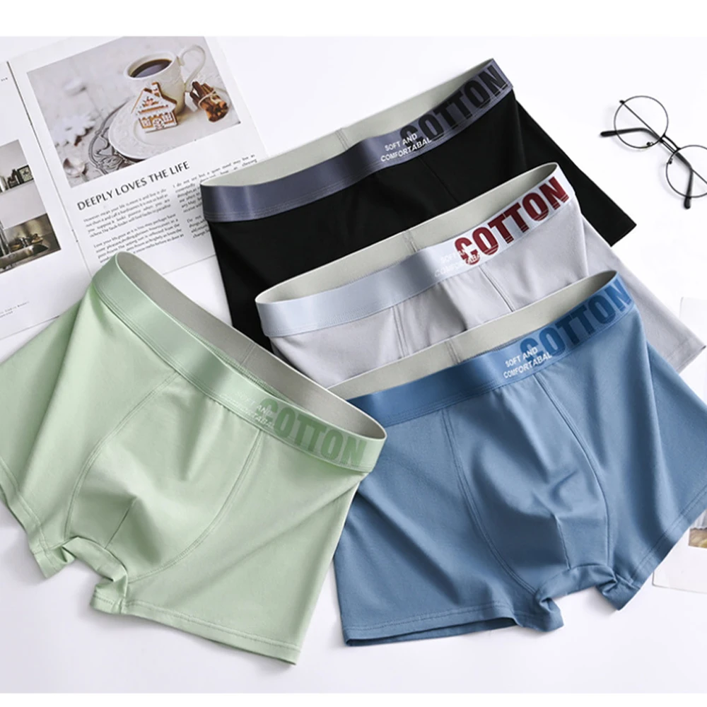 3 pcs Men Cotton Underwear Men\'s Underpants BoxerShorts Male Panties Comfort Male Boxers Male U-Convex Underwear