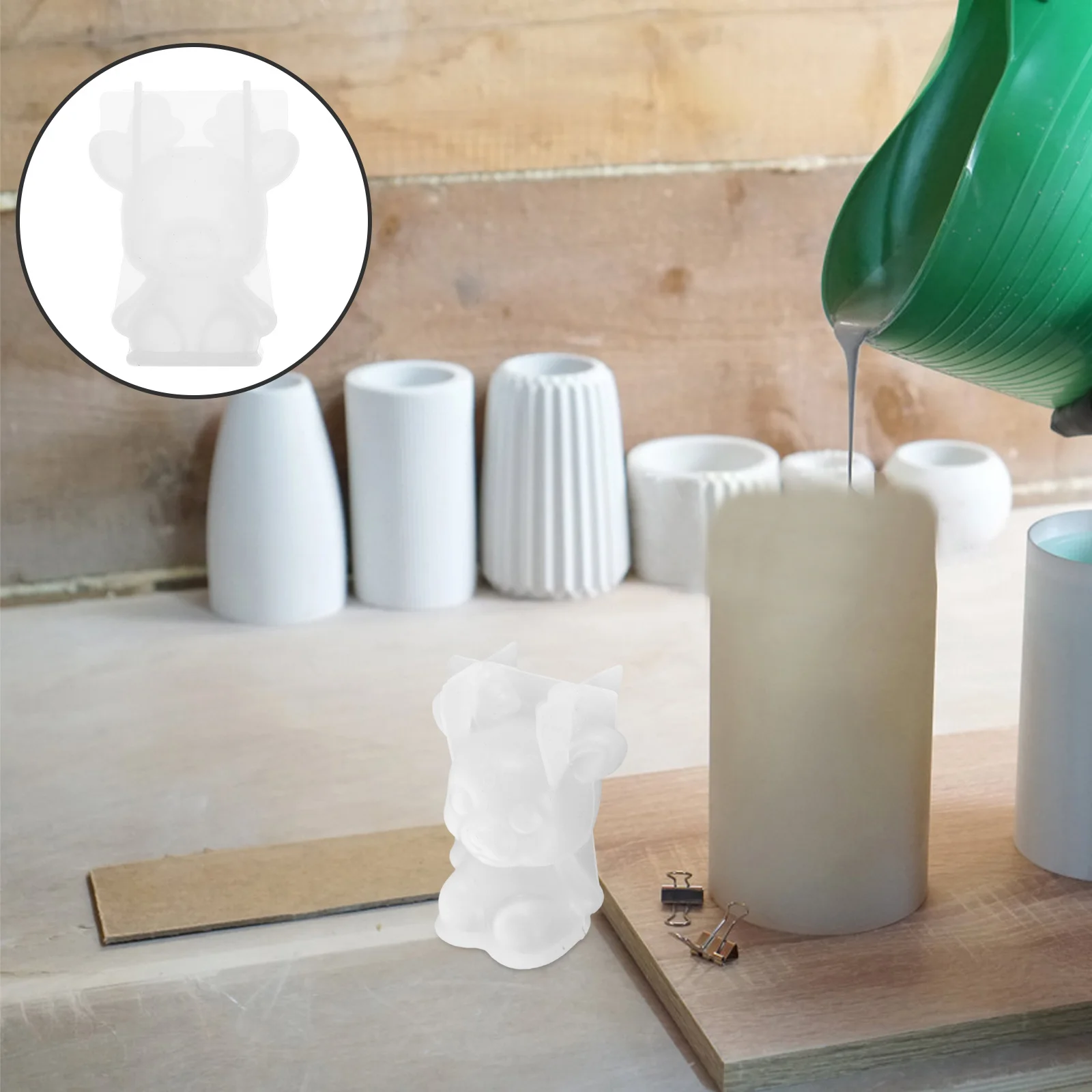 

3D Deerlet Shaped Silicone Mold Easy Clean Non-Stick Multifunctional DIY Epoxy Mold Home Decor Deer Epoxy Molds