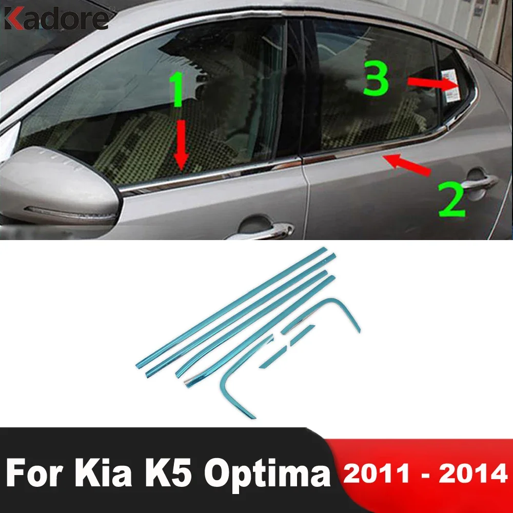 Window Frame Sill Trim For Kia K5 Optima 2011 2012 2013 2014 2015 Stainless Car Bottom Rear Windows Molding Strip Accessories