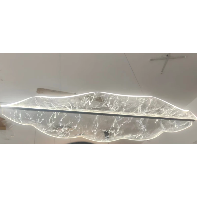 Modern Luxury Smoke Design Acrylic Creative LED Pendant Light Restaurant Front Desk Hanging Lamp Restaurant Lighting Fixtures