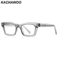 Kachawoo small square glasses anti blue light women tr90 acetate optical glasses frame for men retro style accessories grey blue