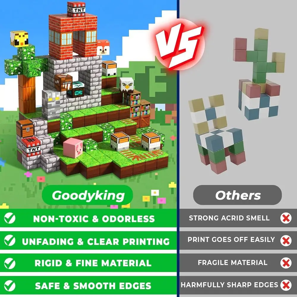 200-częściowy zestaw magnetyczny do budowania o tematyce leśnej dla dzieci, mocne magnesy, edukacyjna zabawka STEM dla chłopców i dziewczynek w wieku 3+, idealny prezent