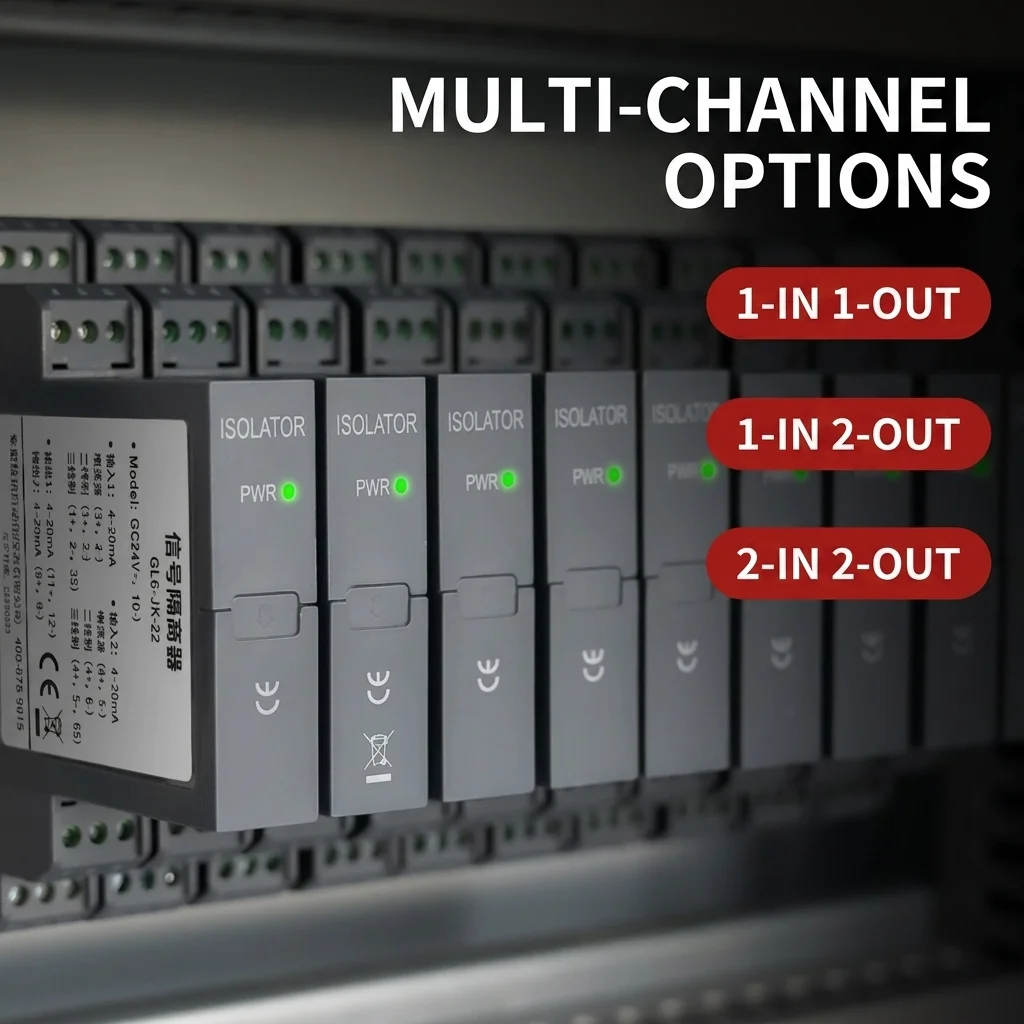 Signal Isolation Distributor DC0-100V DC0-200V 0-75mV Input 4-20mA 0-10V Output 2 In 2 Out Current Signal Isolator