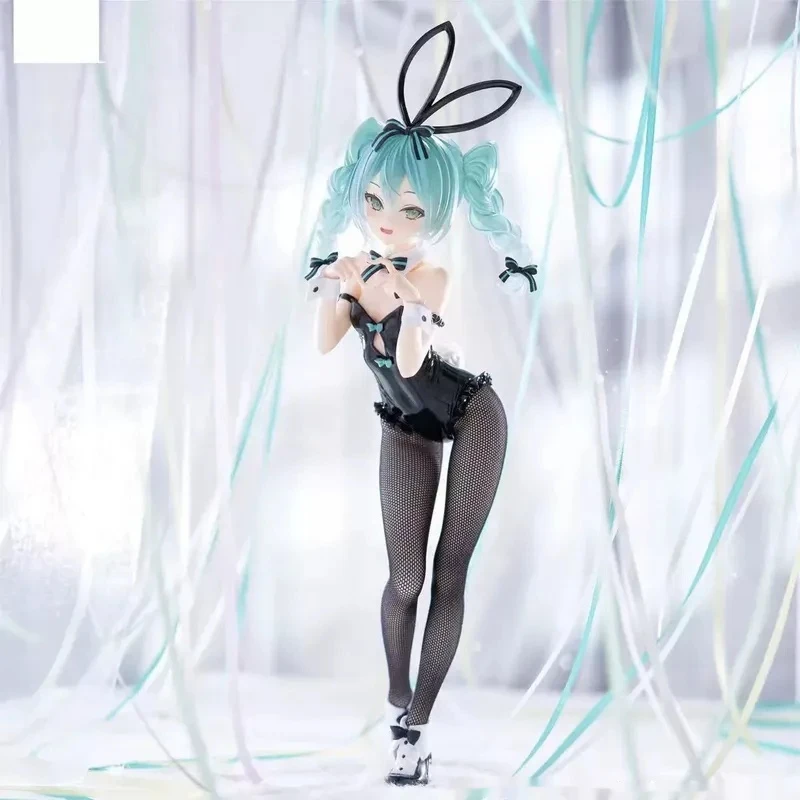 Figurka Hatsune Miku Króliczek Biały Jedwab Piękność Model Ornament Anime 2D Ręcznie Robiona Zabawka Prezent Festiwalowy Dla Fanów