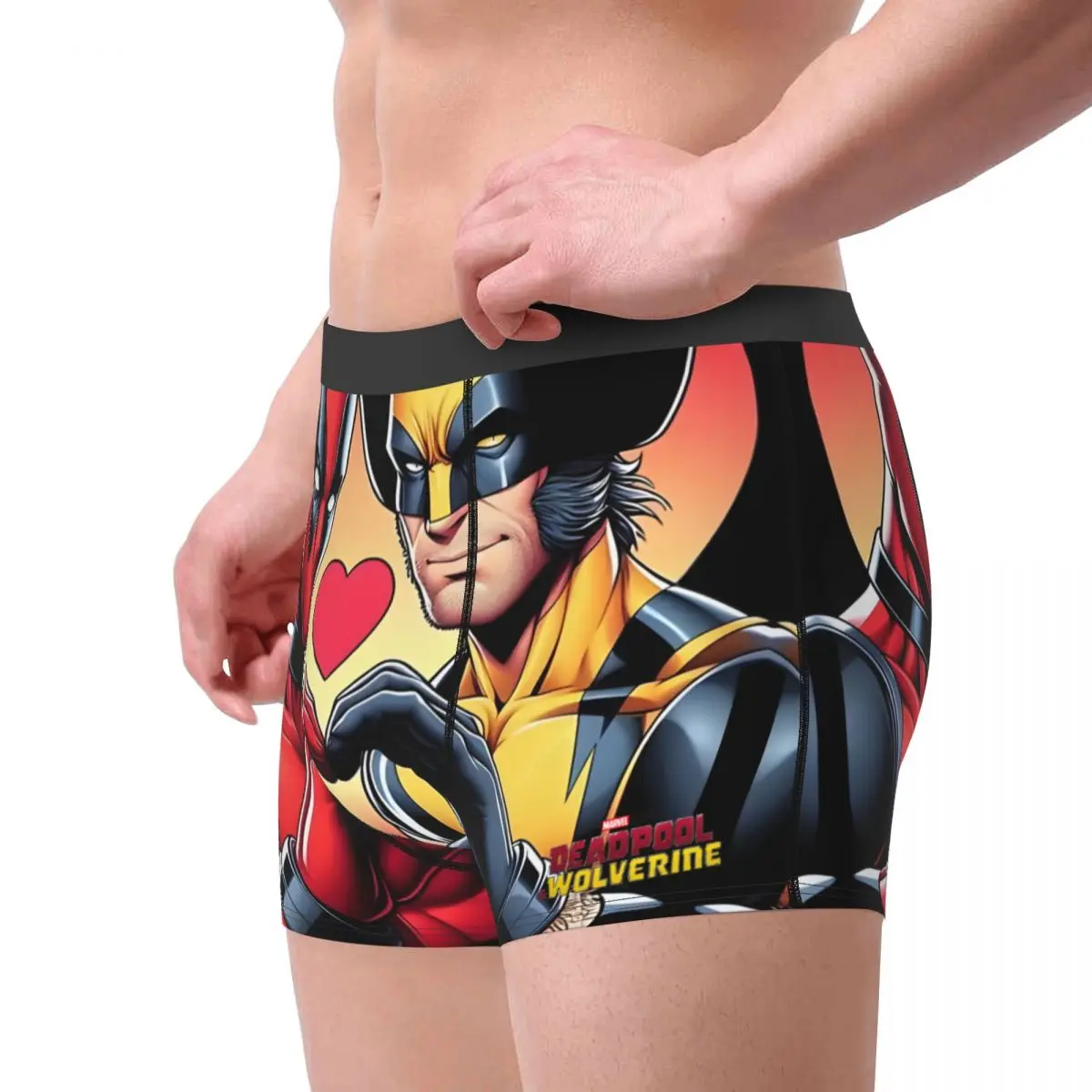 Deadpool & Wolverine Disney Marvel Deadpool & Wolverine Film Mutande Mutandine di cotone Intimo da uomo Pantaloncini ventilati Boxer