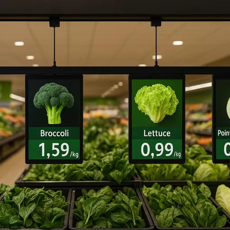 Etiquetas Electrónicas para Estantes de 10.1 Pulgadas, Etiquetas Digitales LCD para Tiendas Minoristas en Interiores con Pantalla a Todo Color