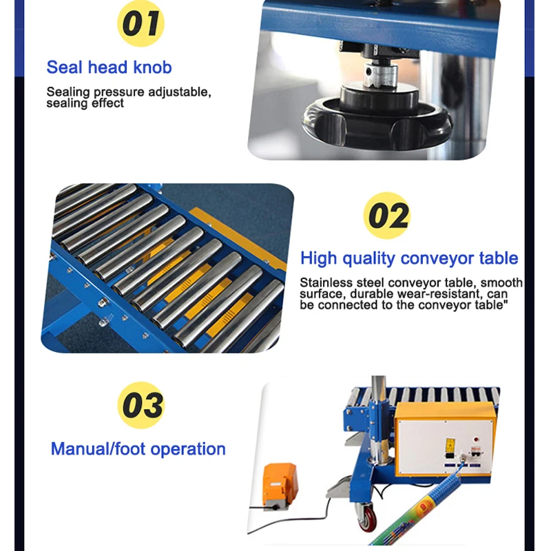 

QS600L Pneumatic Vacuum Sealer Vertical Automatic Sealing Machine Suitable For Composite Bags Plastic Film Aluminum Foil To Seal