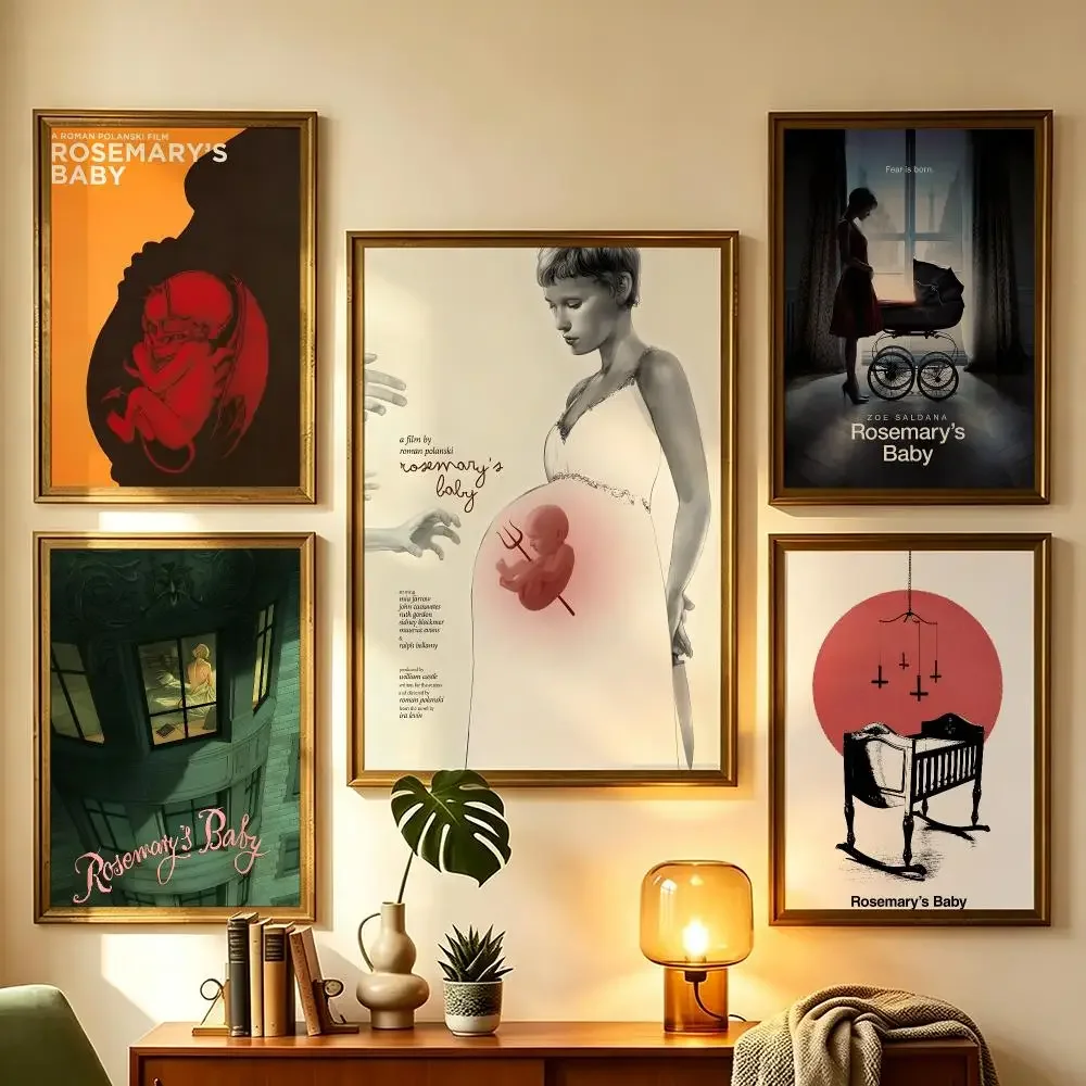 Rosemary's Baby Thriller Horror Film Self-Adhesive Poster Peel and Stick Waterproof Removable HD Print for Home Room Wall Decor