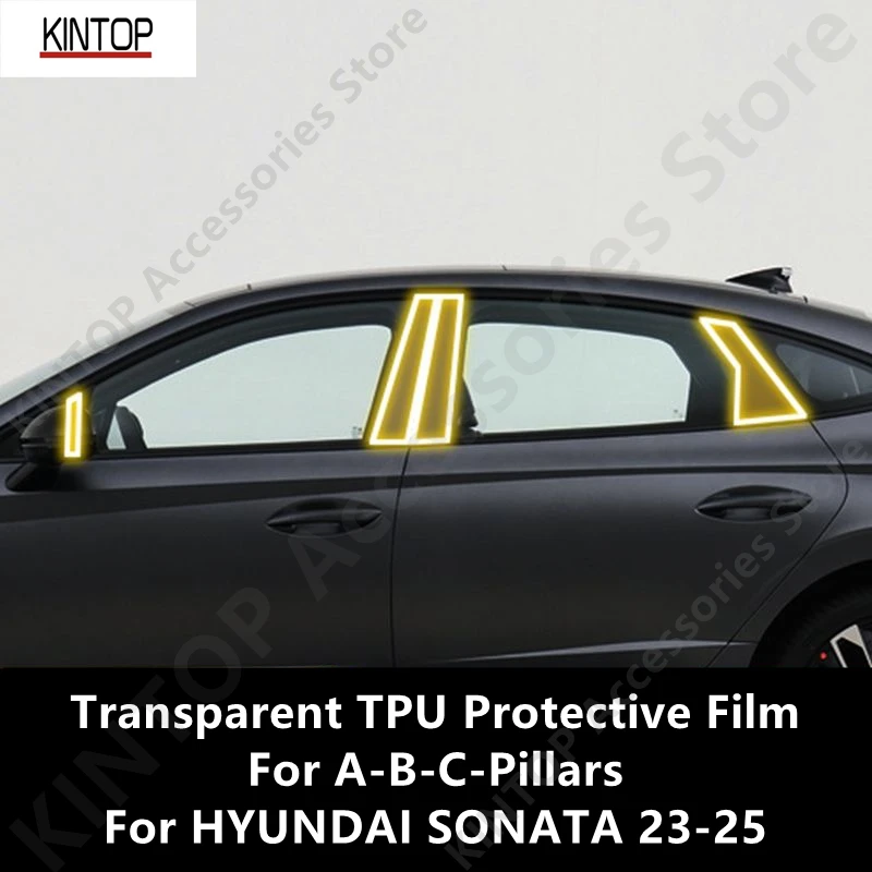 

For HYUNDAI SONATA 23-25 A-B-C-Pillars Transparent TPU Protective Film Anti-scratch Repair Film Accessories Refit