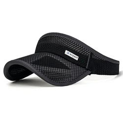 Sombrero de verano transpirable para hombre y mujer, visera ajustable, protección UV, parte superior vacía, deportes, tenis, correr, protector solar