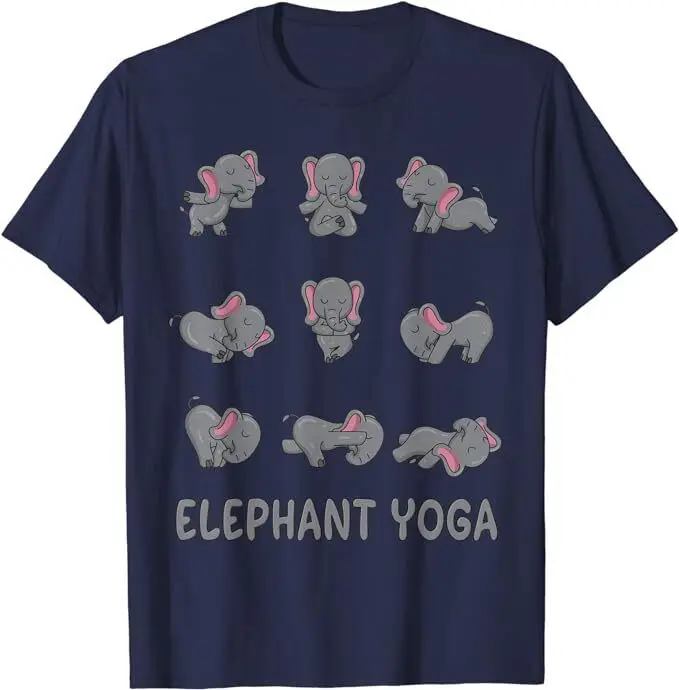 Elephant Yoga Shirt   Pose Meditation Men Women T-ShirtAnime Pattern Clothing Y2K Summer Luxury brand high quality