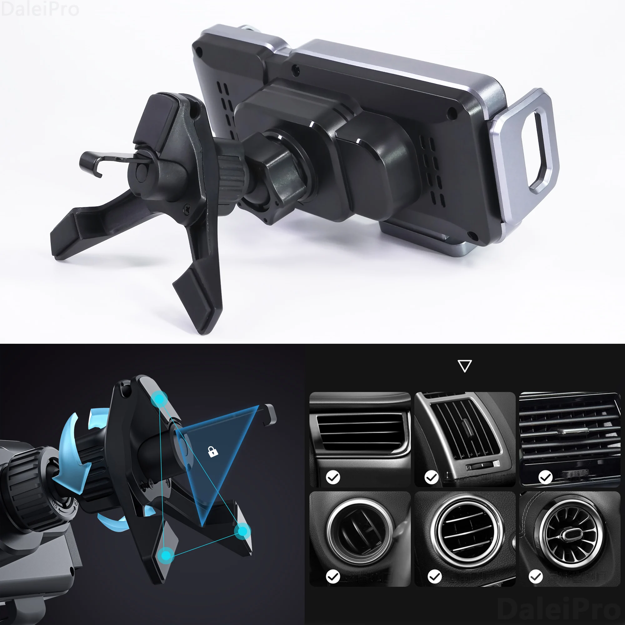 Dual Coil Faltbare Telefon Halter Auto Drahtlose Ladegerät Universal Auto Telefon Halterung Schnelle Lade Für Samsung iPhone Xiaomi Z Fold – Detail 2
