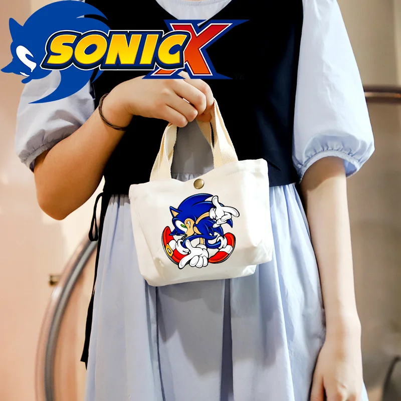 

Cute Cartoon Sonics Laptop Bag Anime Character Shadow Lightweight Portable Storage Handbag Outdoor Fashion Birthday Party Gifts