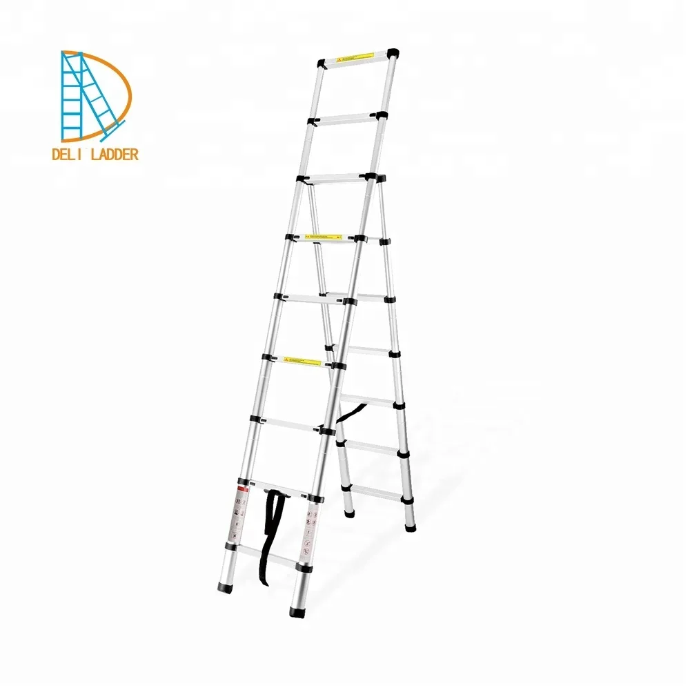 Deliladder Double Telescopic Folding Ladder 2.6m+2.6m EN131