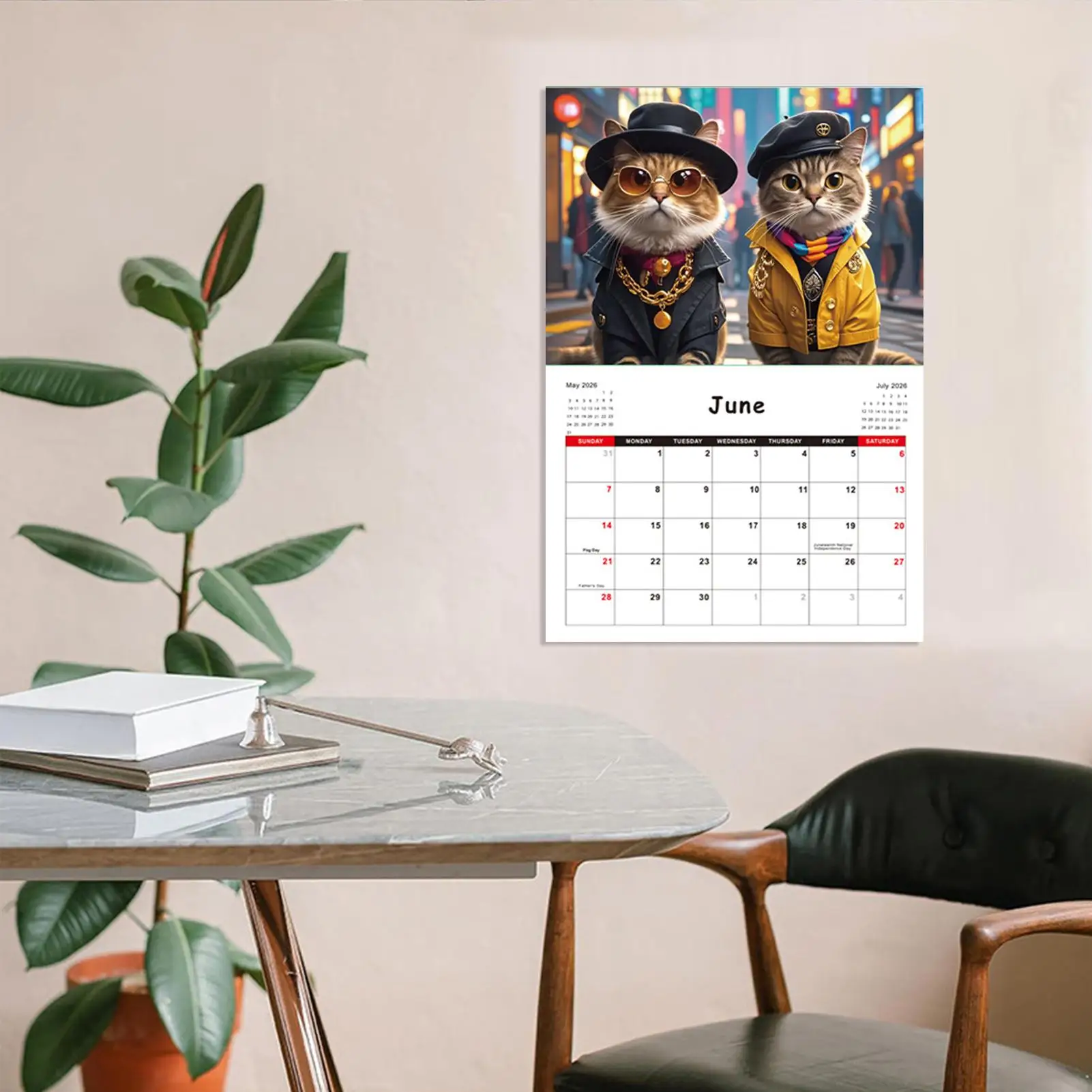 

Cat Wall Calendar 2026 Cool Cat Monthly Calendar For Office Coil Binding Jan Dec 2026 Wall Planner For Home Decor Living Room