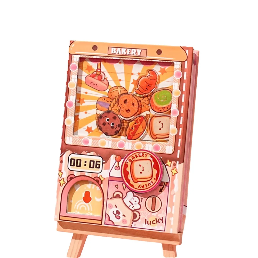 

Portable Color Inner Page Gashapon Mahines Notebook Shaking Kawaii Bread Notebook Cartoon Cute Square Writing Pad Kids Gift