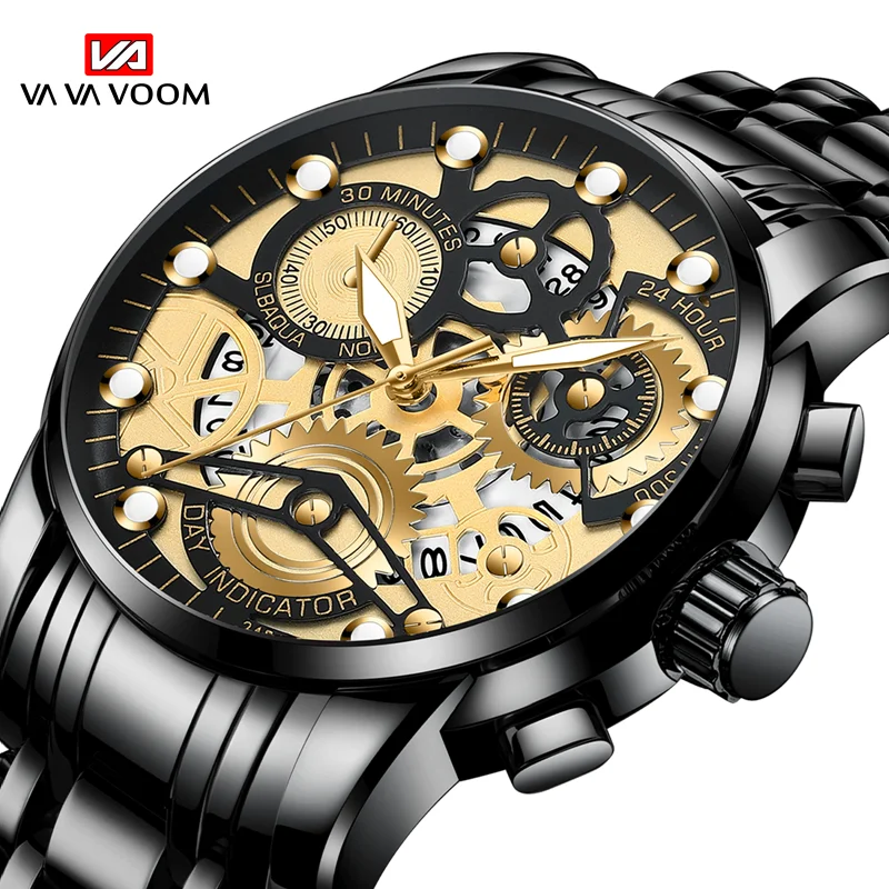 

Men's Watch VA VA VOOM Top Brand Luxury Design Sports Watch Calendar Luminous Function Waterproof Men's Quartz Watches Relogios