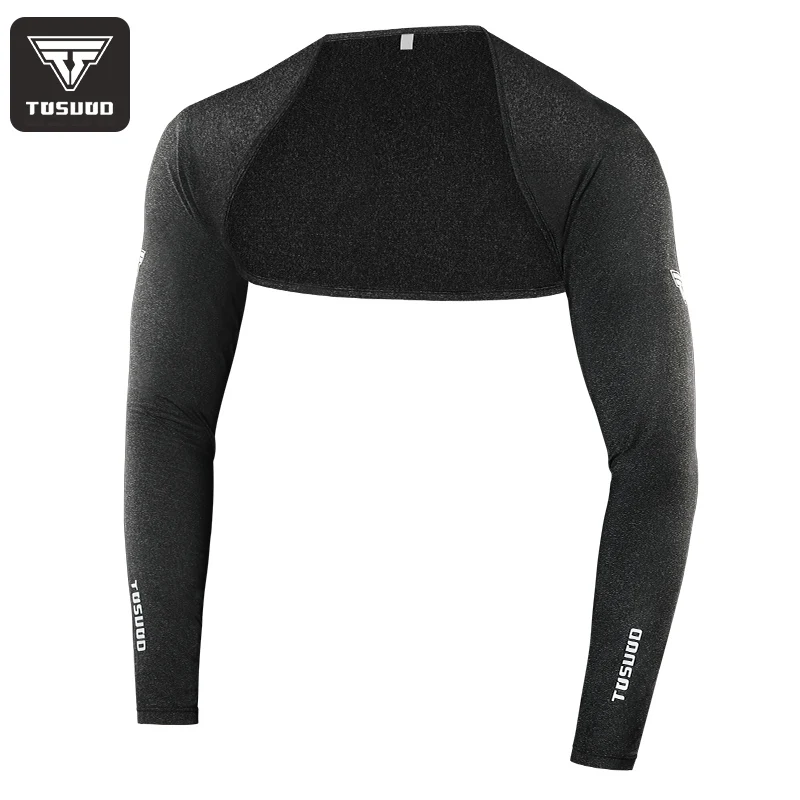 TOSUOD Men’s Ice Silk Sun Protection Shawl Arm Sleeves, UPF 50+ UV Block Integrated Cycling Arm Cover
