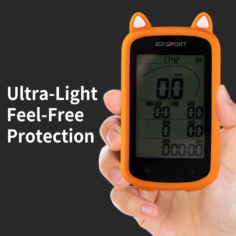 غطاء حماية من السيليكون لـ IGPSPORT BSC100Max لحماية الكمبيوتر للدراجة GPS مع فيلم شاشة #3
