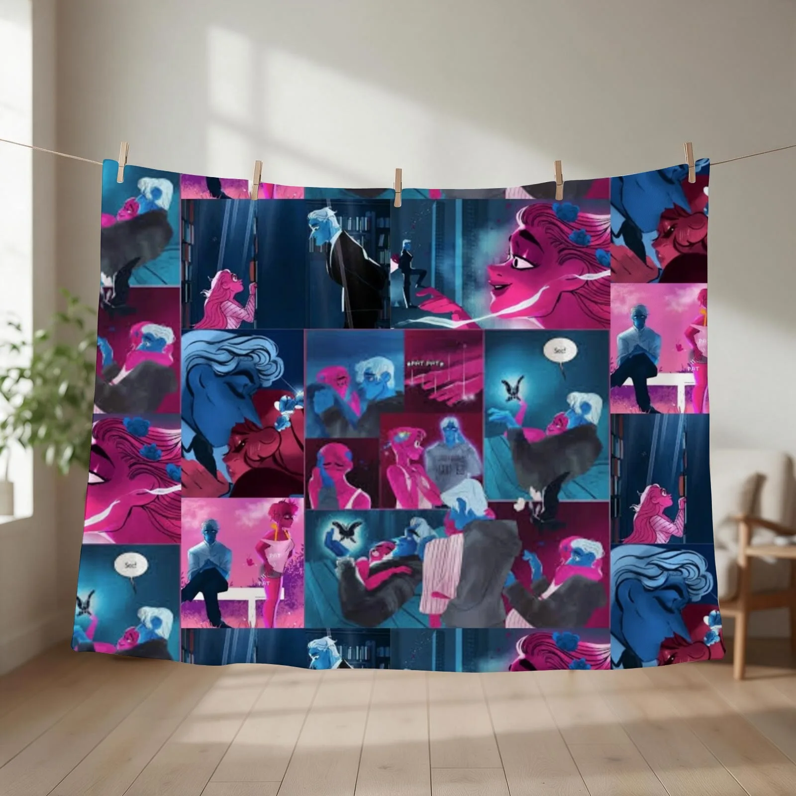 What Came First: The Music or The Misery? High Fidelity Quote Throw Blanket couch cozy soft plush fuzzy picnic outdoor blanket