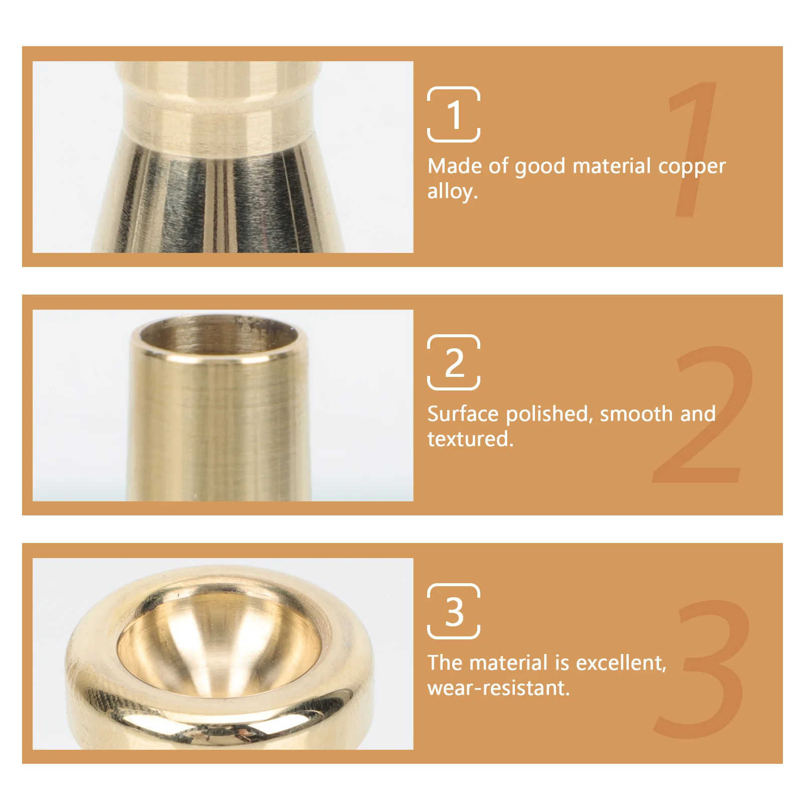 

Mouthpiece Nozzle Pipe Accessories Mouthpieces for Musical Instruments Trumpet Connector