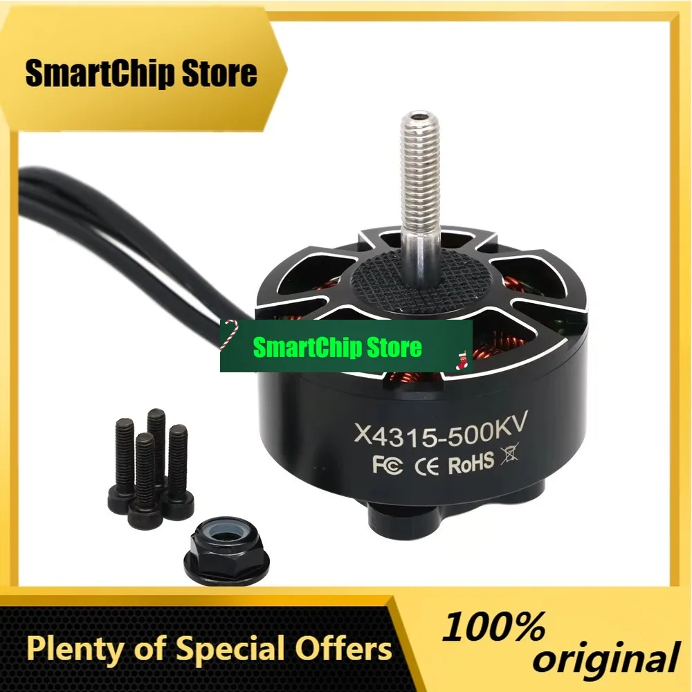 SmCp4pcs RC Motor X4315 4315 400KV 500KV 600KV Brushless Motor 6S 8S 13 Inch Long-range Large Torque X4315 RC Aircraft Parts