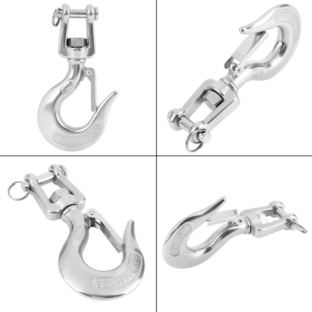 650kg/1000kg 304 Stainless Steel Swivel Lifting Hook with  Rigging Accessory Rigging Accessory Stainless Steel Lifting Hook