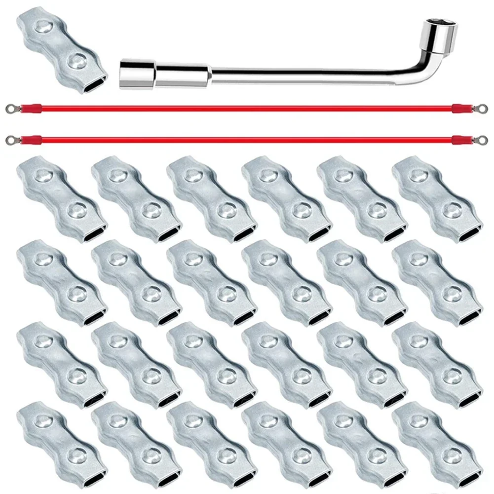 

Rope Connectors for For electric Fencing Complete Kit with 25 Connectors and Silicone Copper for Reliable Performance