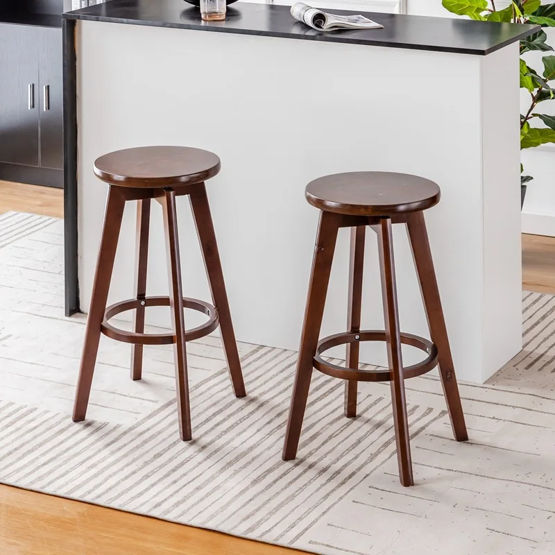 

Custom Modern Style Solid Wood Furniture Bar Chair Comfortable Bar Stools Chair For Dining Restaurant Bar Counter Kitchen