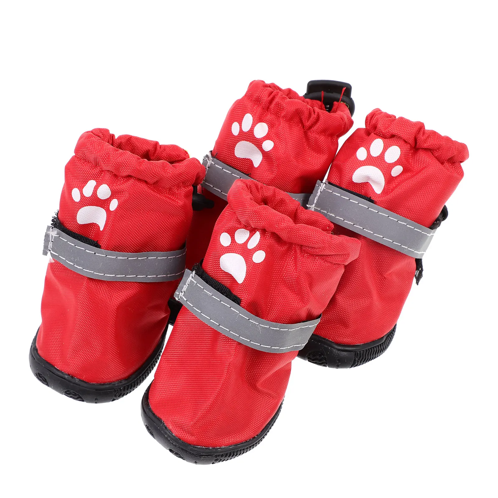 

4 Pcs Waterproof Shoes Anti skid Outdoor Footwear Polyester Pet Rain Boots Dog Feet Protector Prevent Scratches Wooden Furniture