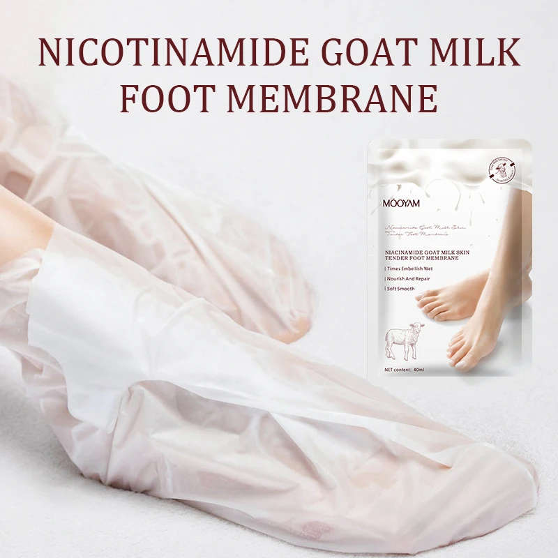 

Exfoliating Feet Mask Nicotinamide Goat Milk Skintender Foot Pack Membrane Remove Dead Peeling Anti-Cracked Foot Skin Care