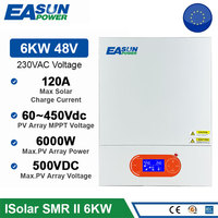 EASUN POWER Solar Hybrid Inverter 6KW 48V 4KW 50Hz/60Hz Hybrid Inverter 230VAC Pure Sine Wave 120A MPPT NO Battery Work inversor