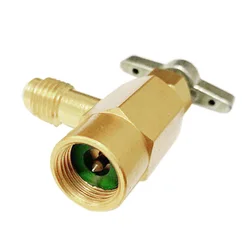 R134A Self-Sealing Bottle Opener Adapter Tap With R134A Adapter 1/4 SAE Refrigerant Can Bottle Tap Opener Brass Refrigerant