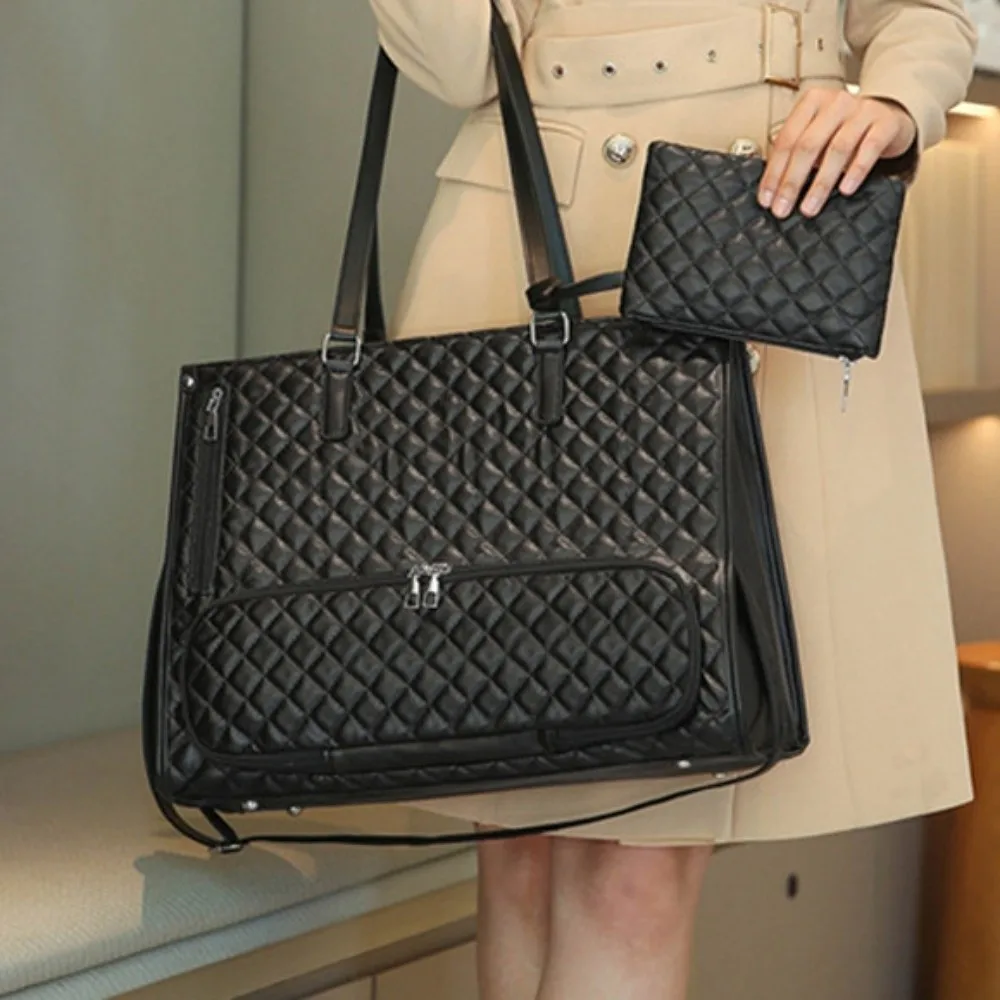 

2-in-1 Laptop Lunch Tote Bag Shoulder Strap Lunch Box Multifunctional Laptop Handbag Solid Color Waterproof Portable Laptop Bags