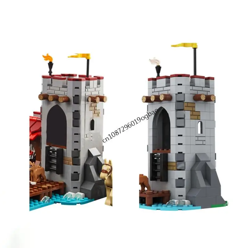 Nieuwe 236 stks Moc Europese Middeleeuwse Street View Kust Markt Toren Model Diy Creatieve Ideeën Kind Speelgoed Verjaardagscadeau Aangepaste Puzzel