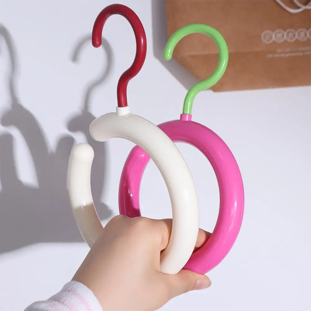 Circular Round Scarf Tie Hanger Hat Rack Space Saving Clothing Hanger Tie Storage Display Rack Clothes Storage Hook Home