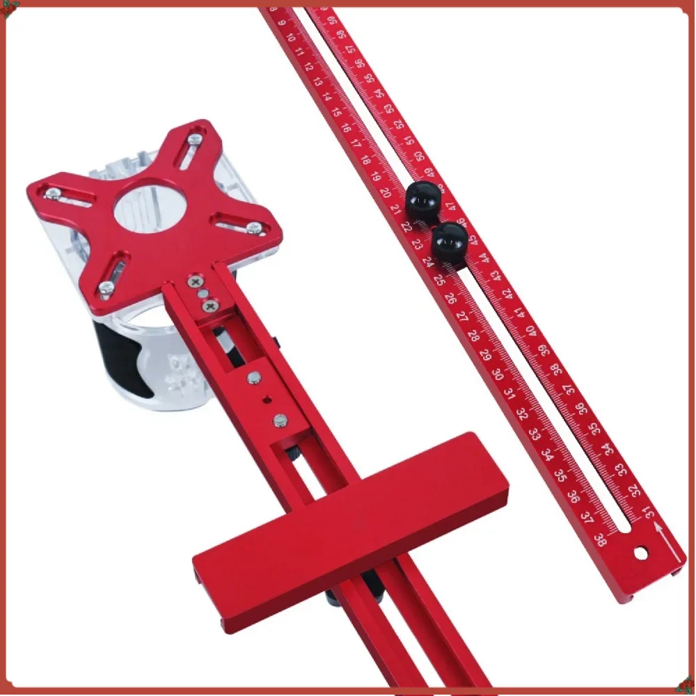 Woodworking Cutting And Milling Tool 3 In 1 Router Groove Bracket Aluminum Circle Jig For Professional Wood Craft