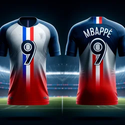 24/25 francia nuovi arrivi estate calcio Mbappe o-collo # t-shirt Jersey Comfort felpa stampata in 3D adulti/bambini inghilterra