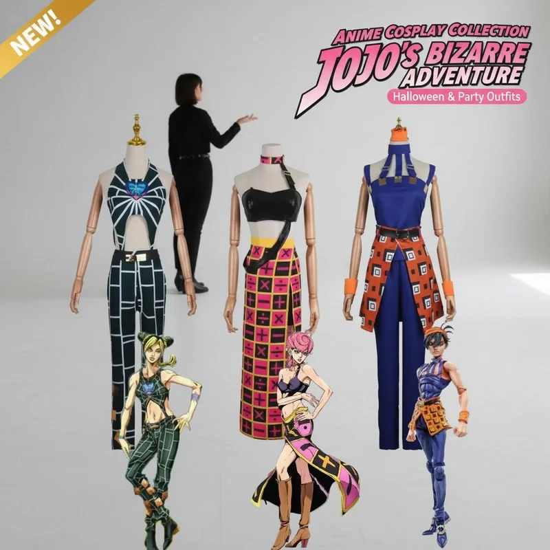 CHIOS, disfraz de cosplay de Anime JOJO Bizarre Adventure, con los personajes Trish Una, Jolyne, Narancia y Ghirga, ideal para fiestas de Halloween, para mujer. CHIOS.