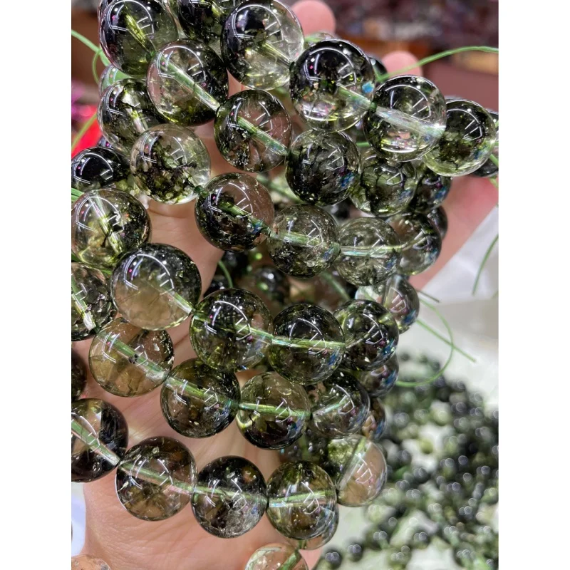 Wholesale Phantom Quartz Crystal Single Loop Bracelet Green Hot Flower Cornucopia Bracelets for Men and Women/Couple Ornam