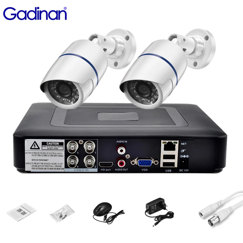 

Gadinan Video Recorder 4CH DVR Kit AHD Camera 1080P 5MP 720P Video Surveillance System Outdoor Security Protection CCTV Camera