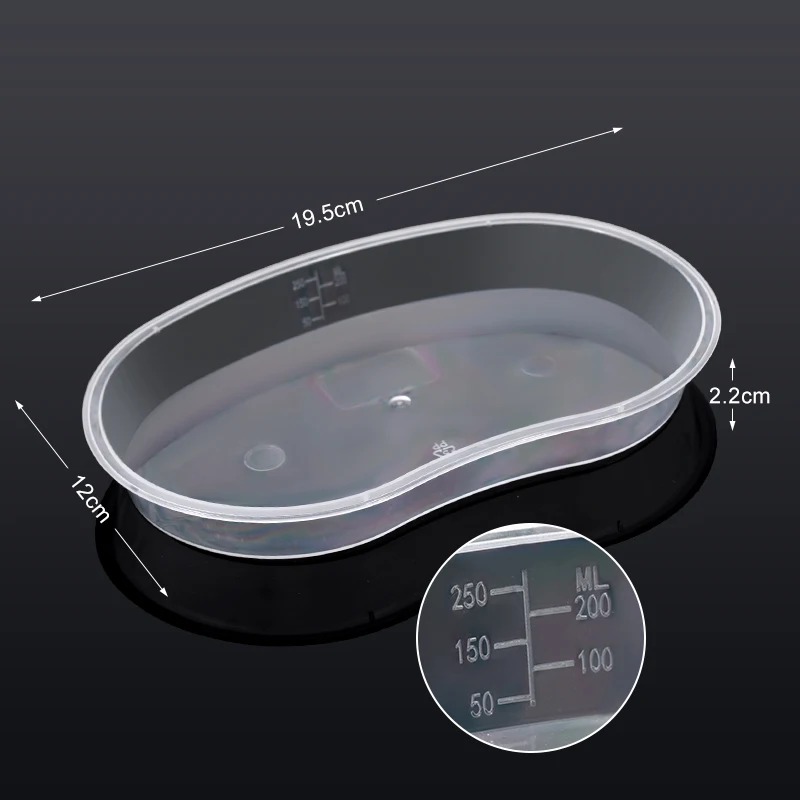 1pc Dental Plastic Medical Sterilized Tray Kidney Shaped Surgical Tray Jar Disinfection Plate Container Dentistry Accessories