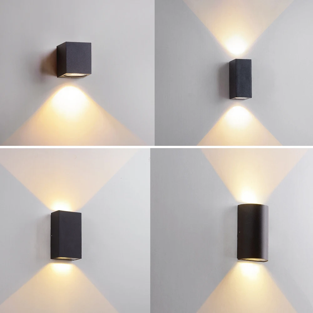 LED Outdoor Wall Lamp  Waterproof IP65 Aluminum Interior Wall Light Porch Garden Lights Living Room Street Stairs Decor Lighting