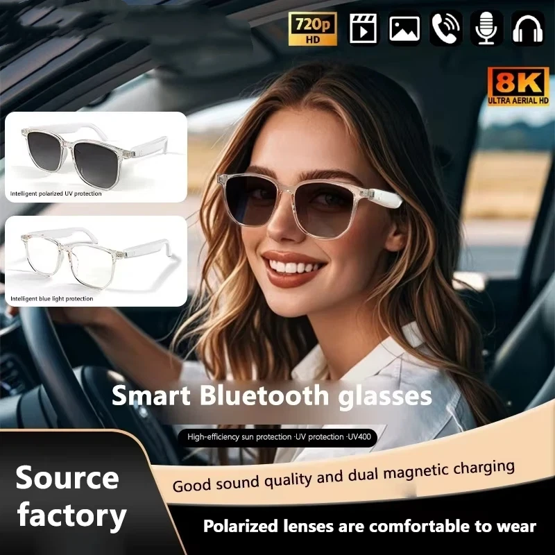 

8KHD AI Smart Glasses Chat GS03 100MP Camera Bluetooth Call 260Mah Battery Voice Assistant Control Smart Glasses 2025