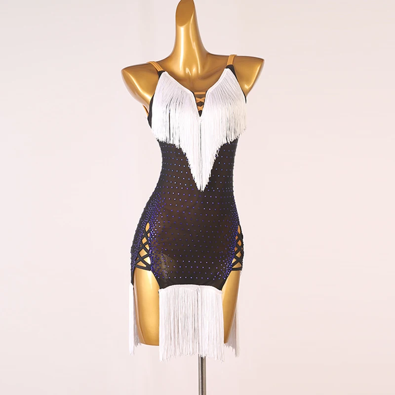 

2023 New Woman Latin Dance Dress Dancing Performance Ballroom Samba Tango Dress LQ288