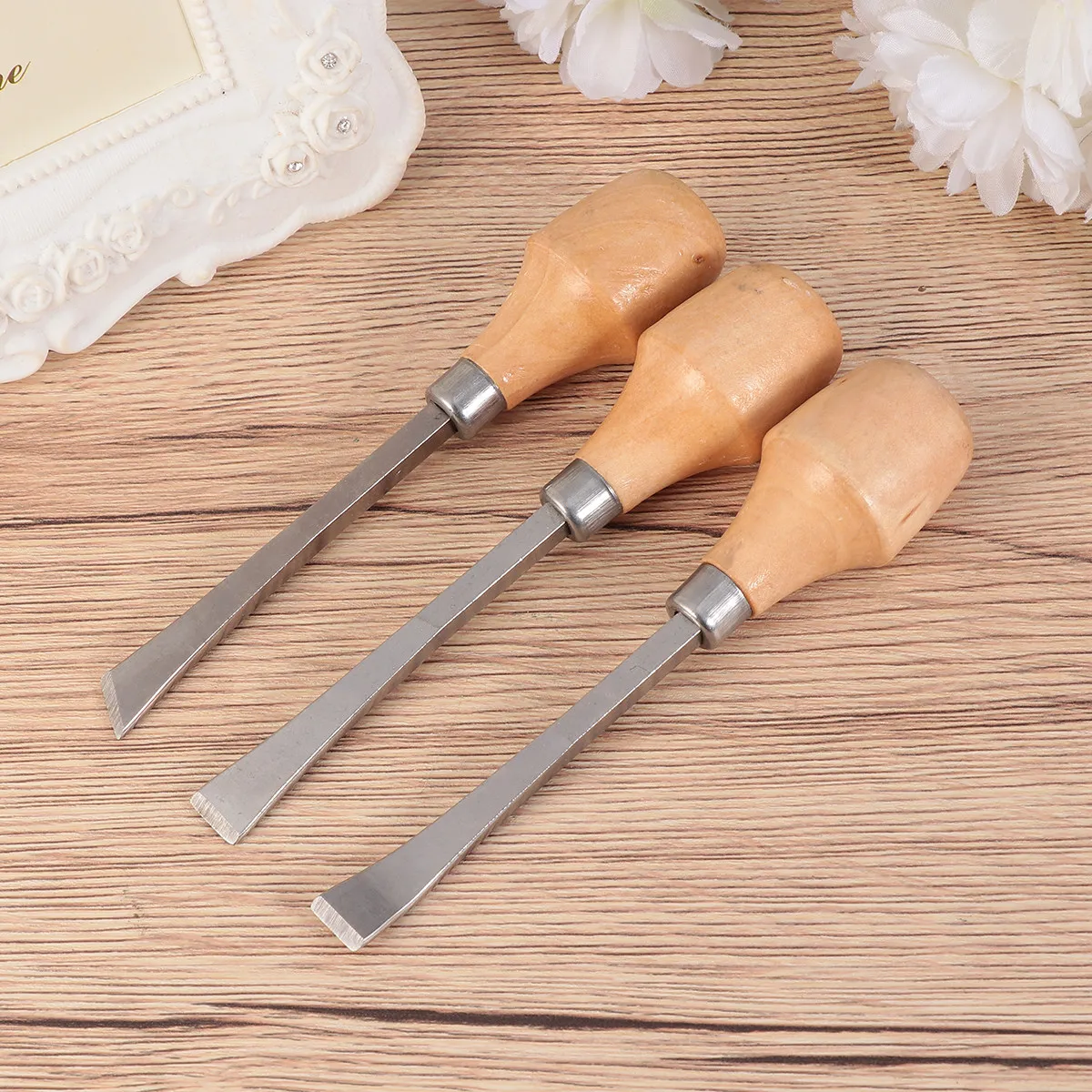 6pcs Wooden Carving Chisel Set Professional Sharpening Tool For Woodworking Beginners Hobbyists Durable Safety Design Carving