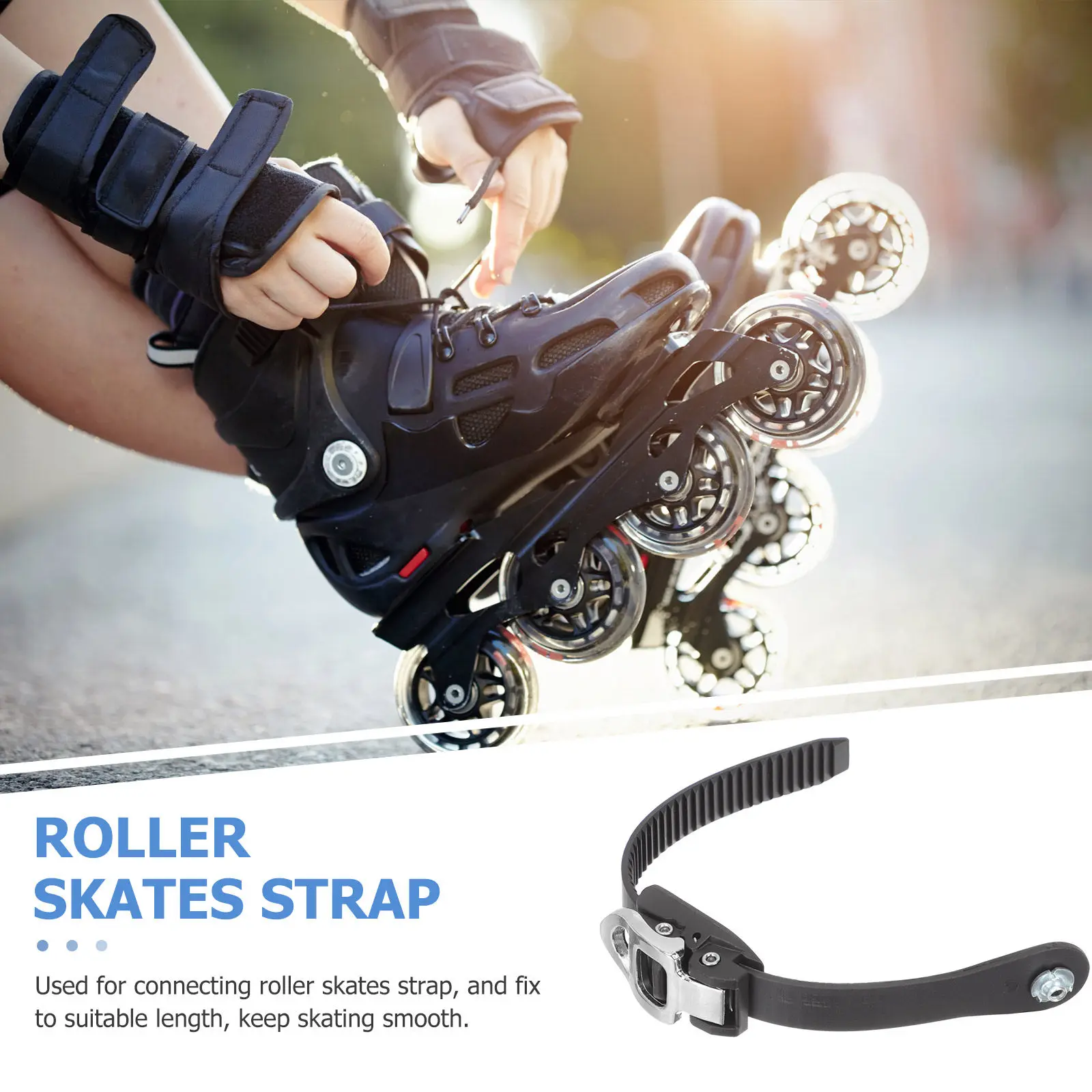 2Pcs Universal Skate Buckle Roller Skates fasterner Buckle Strap Roller Skate Strap Durable Inline Roller Skate Shoe Accessories